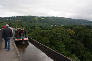 Boat navigating the Roman Aqueduct