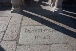 Location of the pier the Mayflower left from in Plymouth